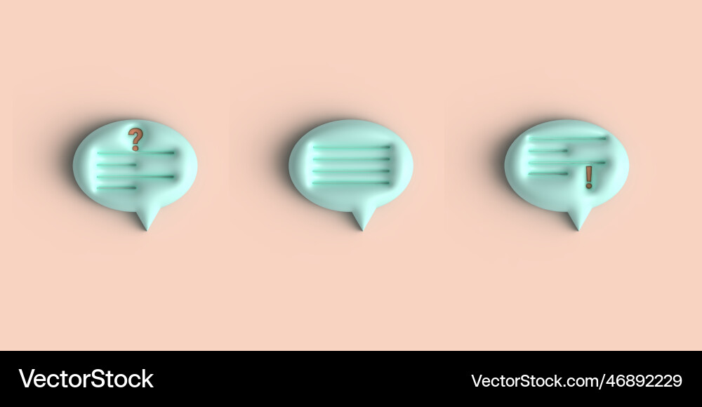 Bubble speech 3d 11 Royalty Free Vector Image - VectorStock