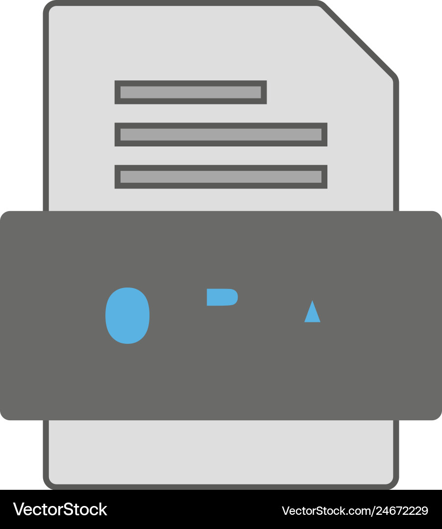 Ora file document icon Royalty Free Vector Image