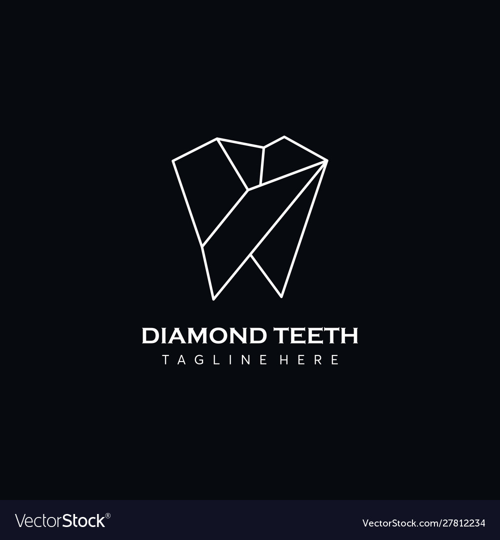 Diamond dental logo icon Royalty Free Vector Image