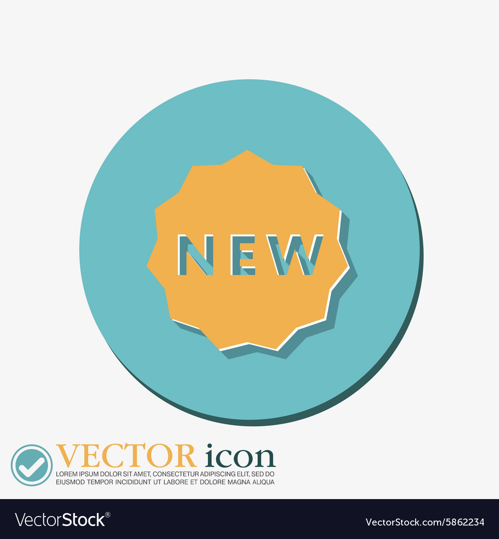 Label new symbol of the icon novelty Royalty Free Vector