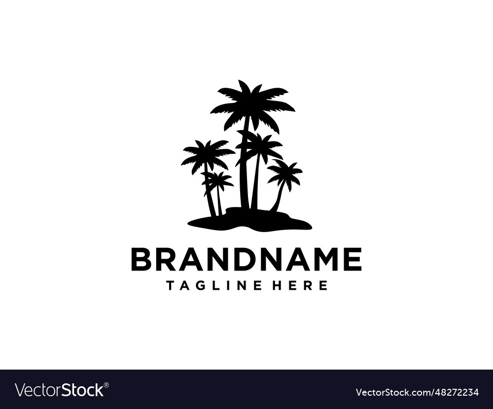 Palm tree logo icon Royalty Free Vector Image - VectorStock