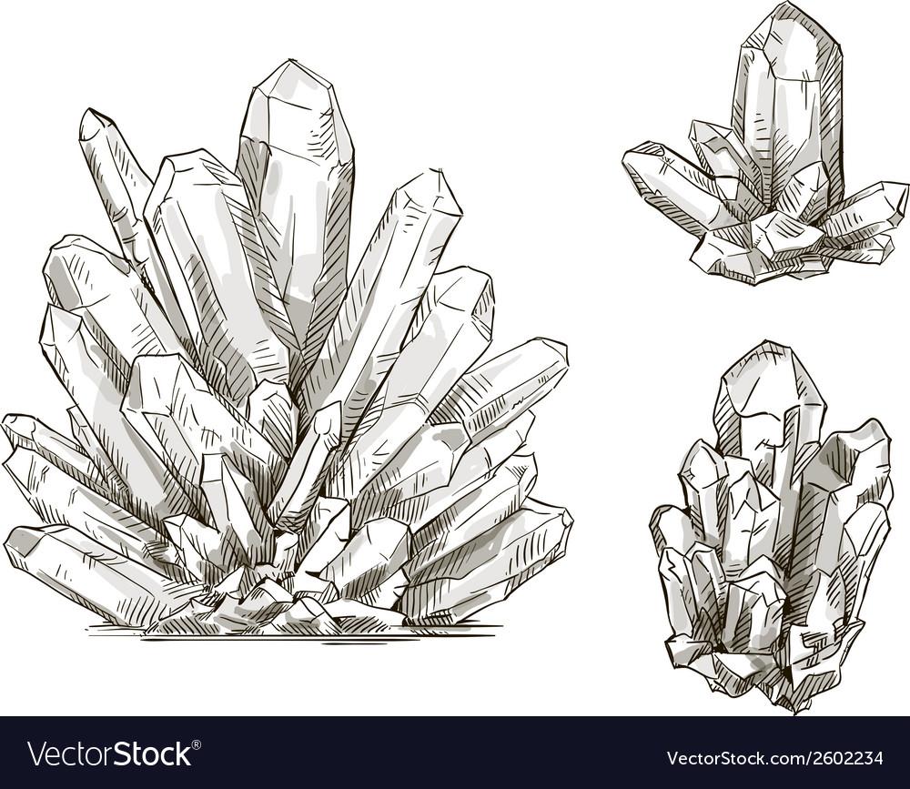 crystals drawing