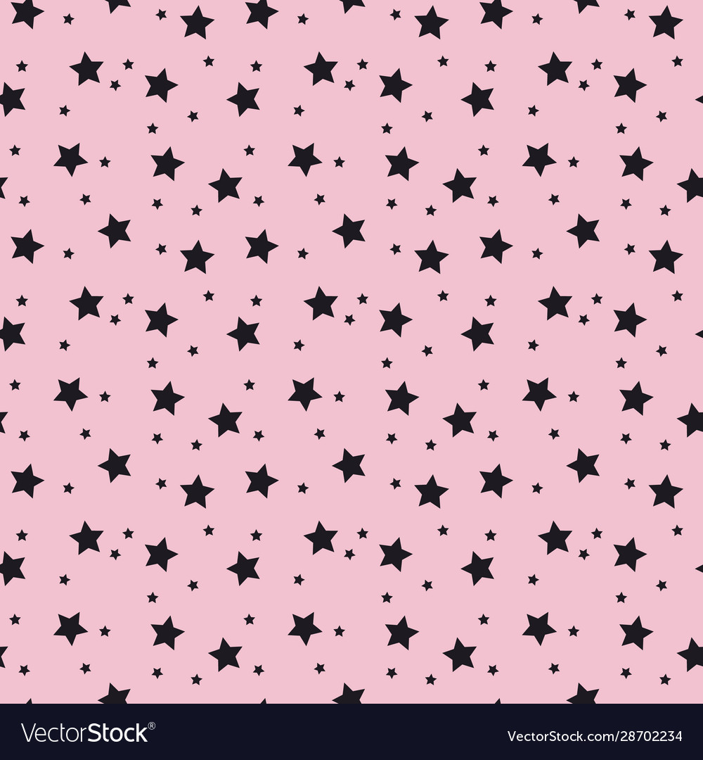 Star Pattern In Pink And Black Royalty Free Vector Image Star Pattern In Pink And Black Royalty Free Vector Image