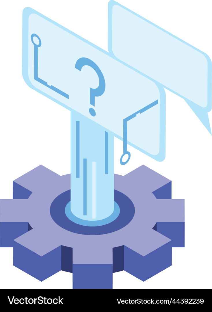 Digital gear technology Royalty Free Vector Image