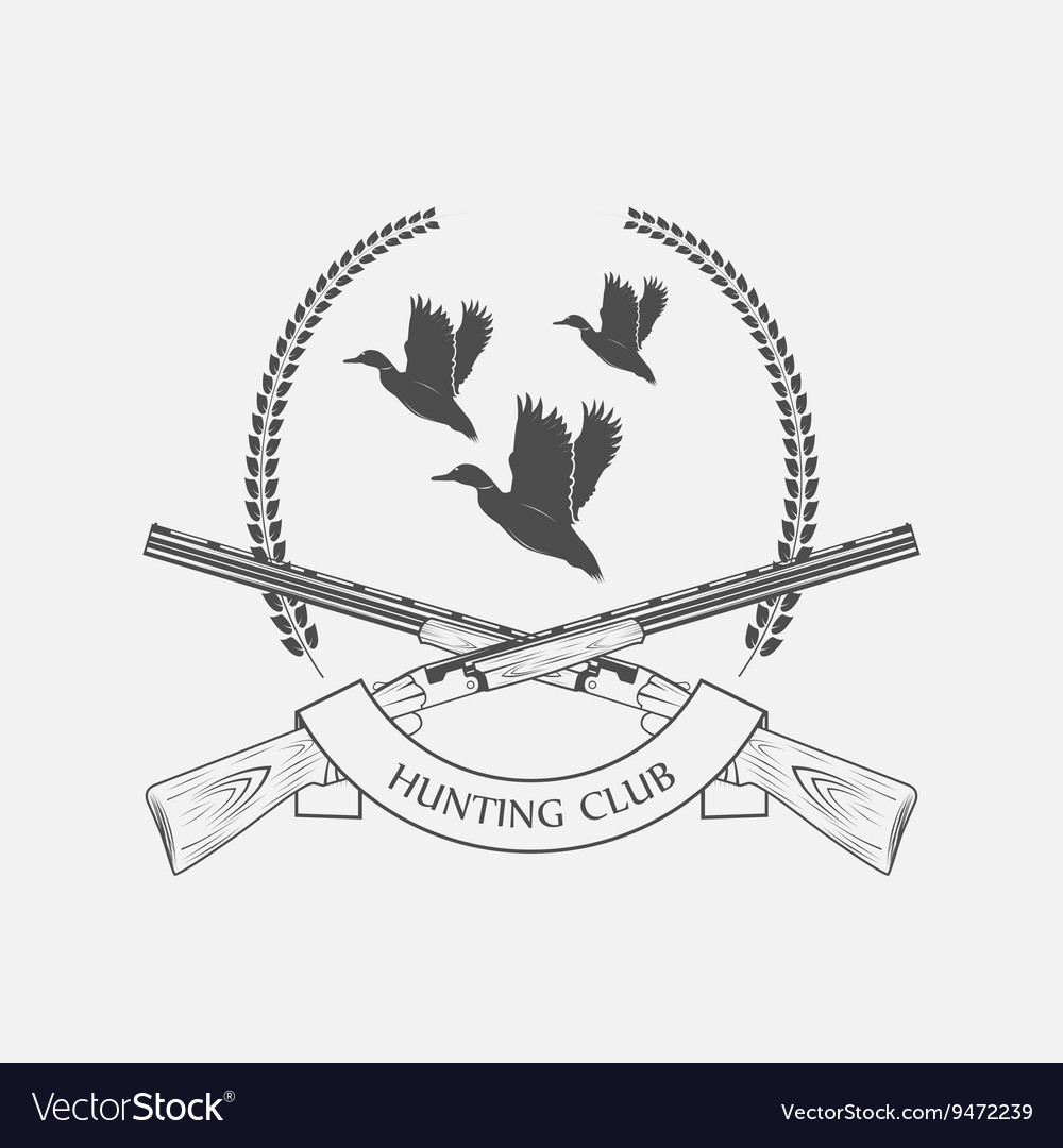 Duck hunting with shotguns icon vector image on VectorStock.