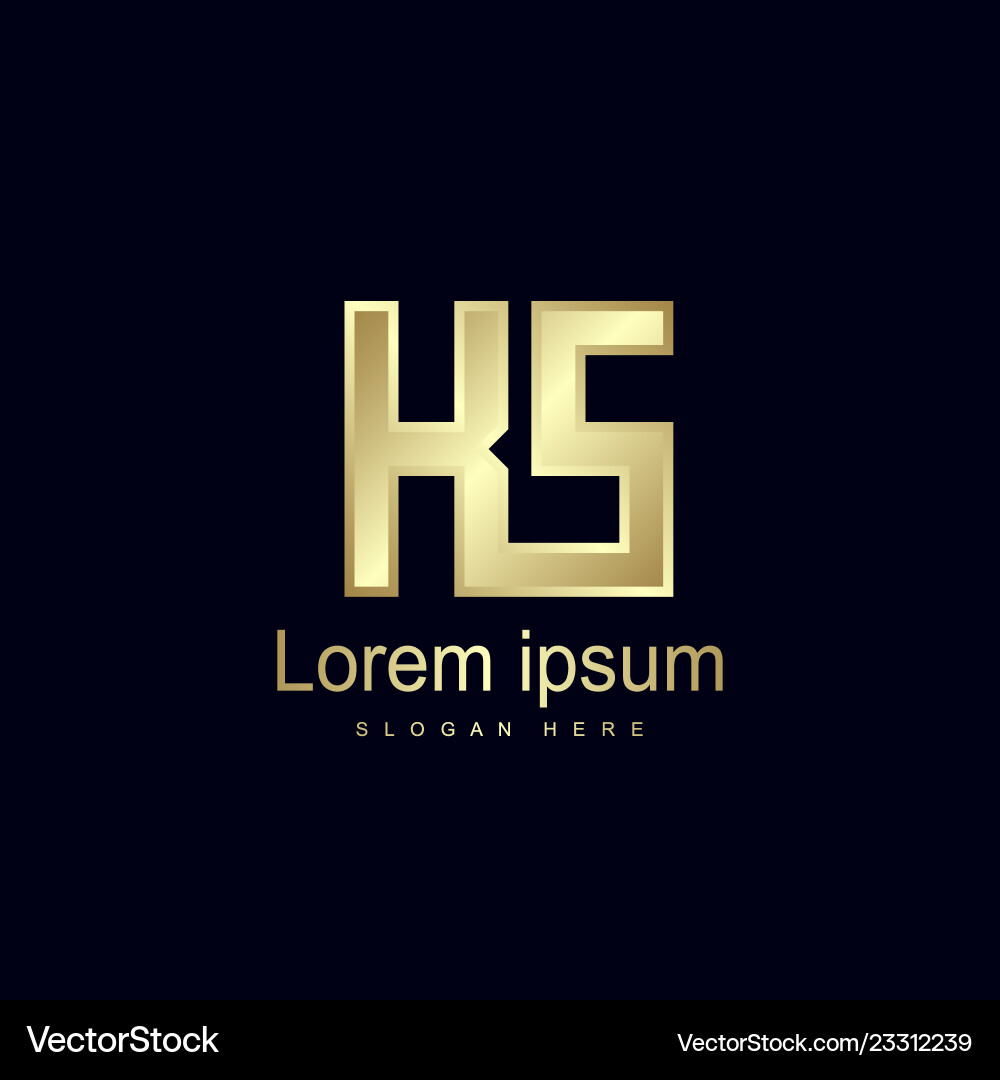 Initial letter ks logo template design Royalty Free Vector