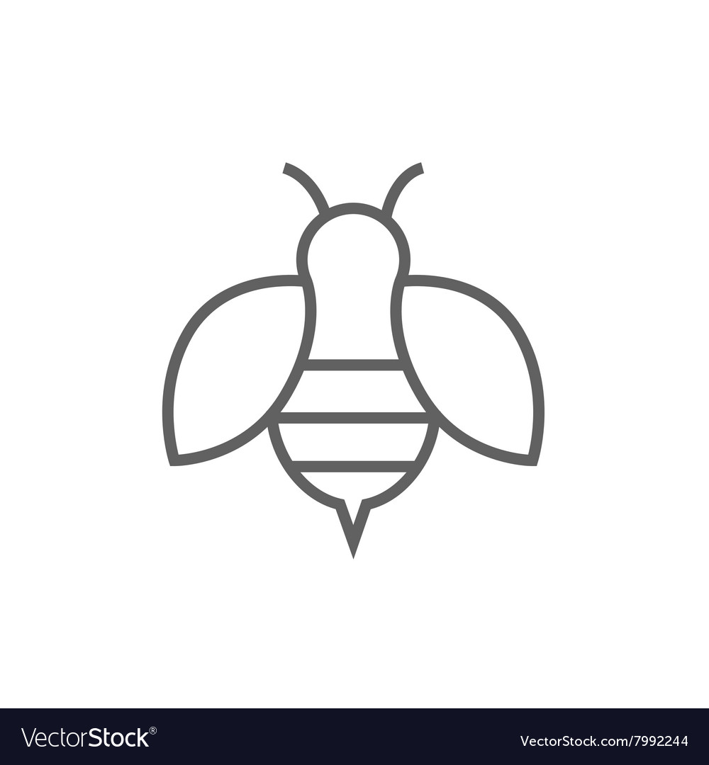 Bee Line Icon Royalty Free Vector Image - Vectorstock