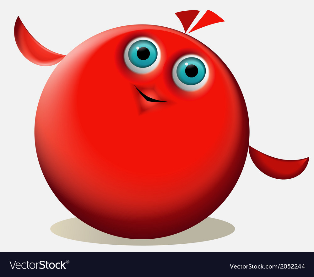 Cartoon red creature Royalty Free Vector Image