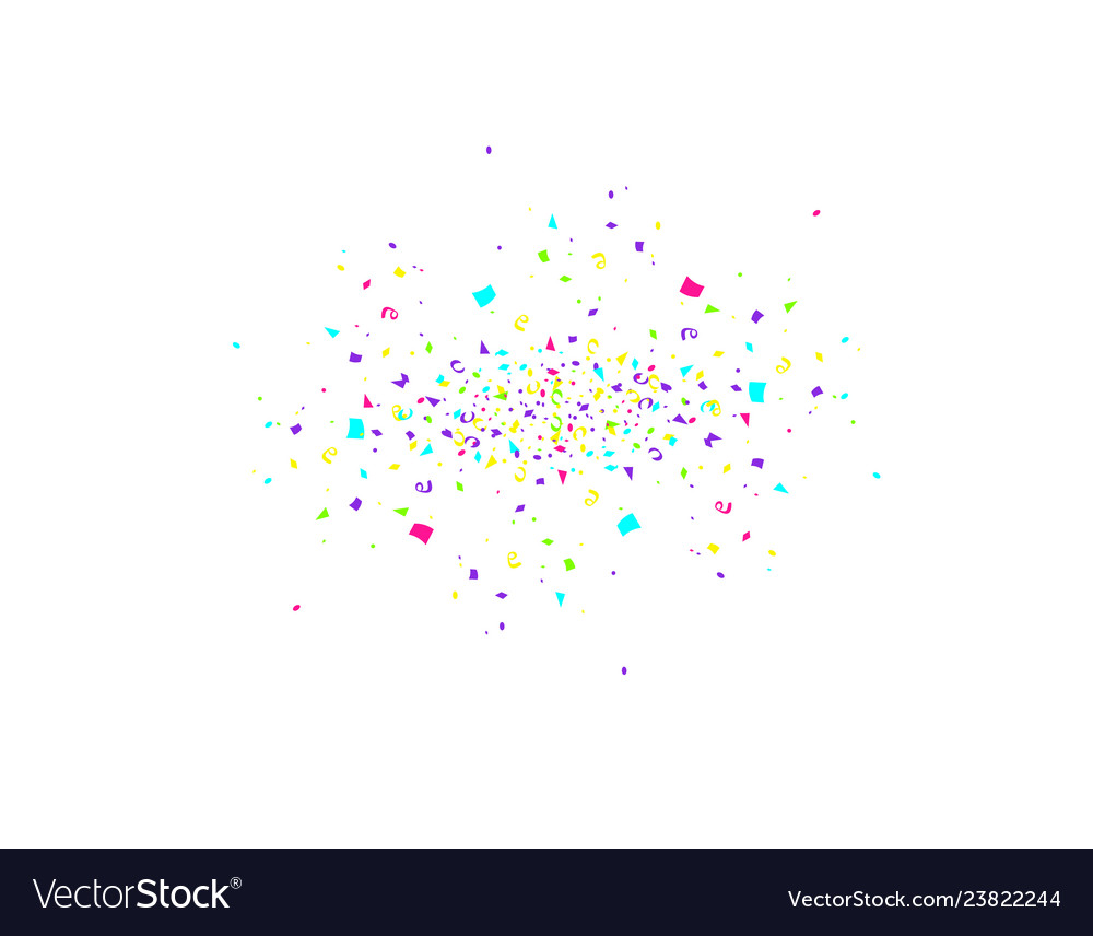 Colorful Confetti Burst Isolated On White Vector Image 5148