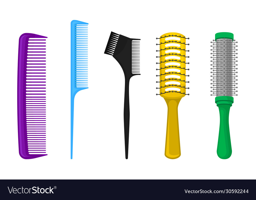 Different combs and brushes for doing and brushing