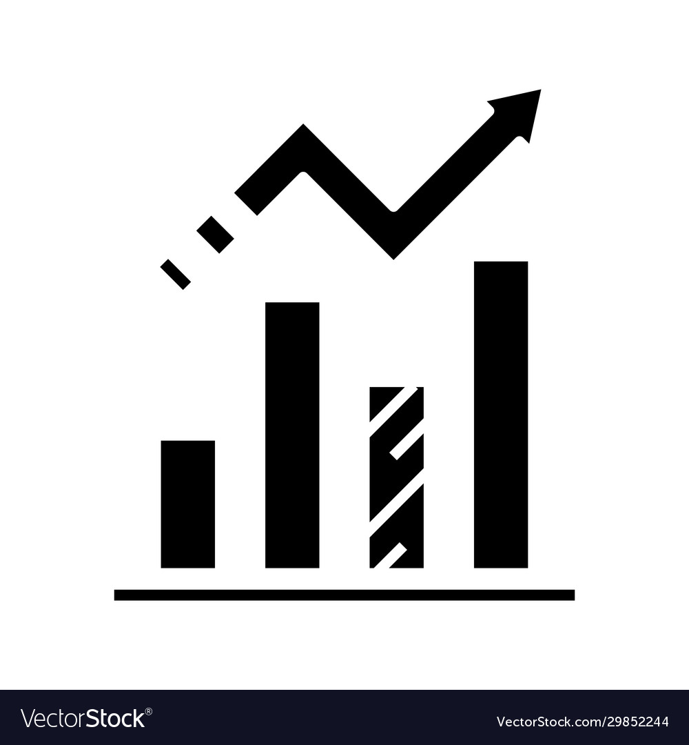 Gainers black icon concept Royalty Free Vector Image