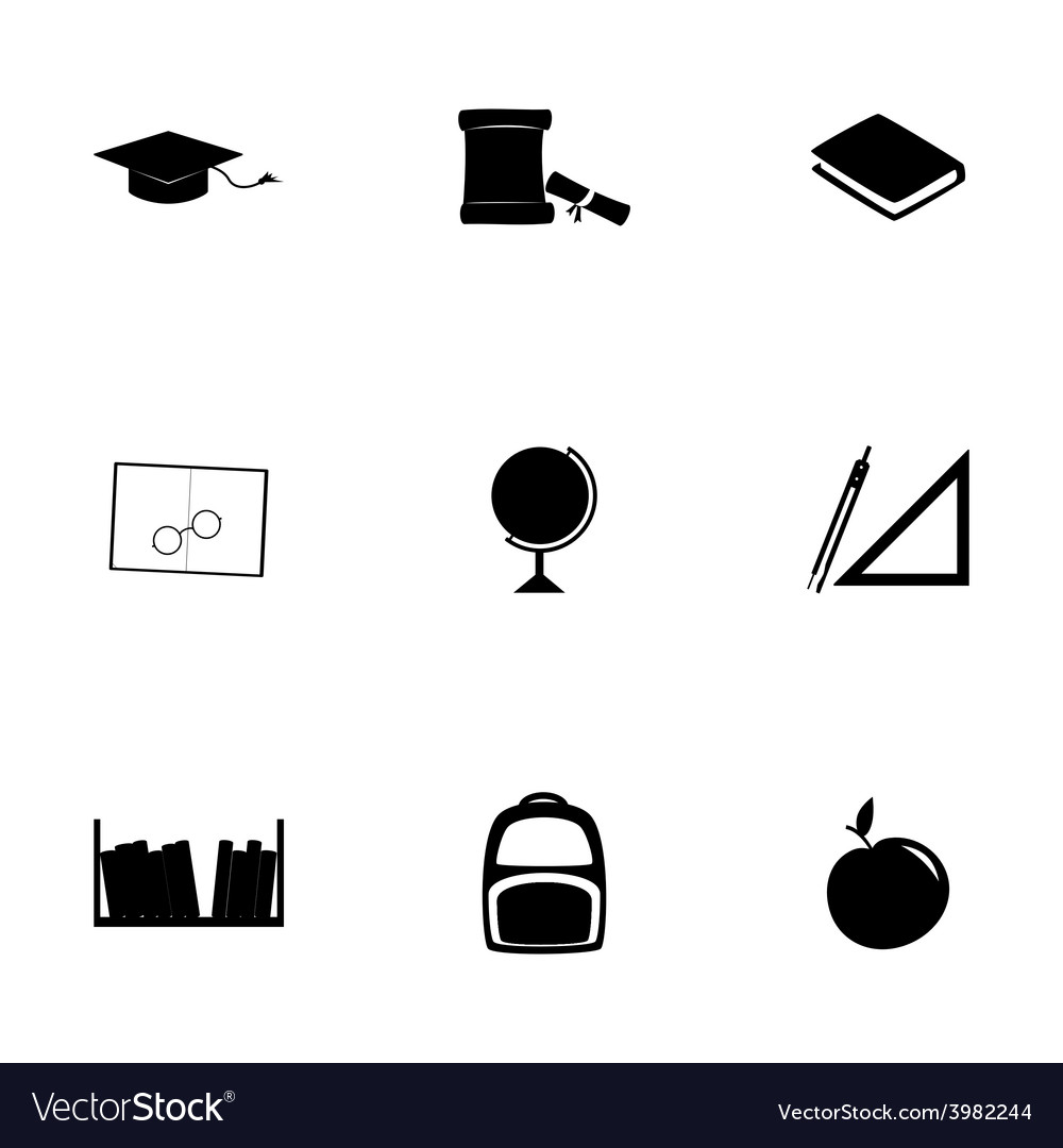 Study icon set Royalty Free Vector Image - VectorStock
