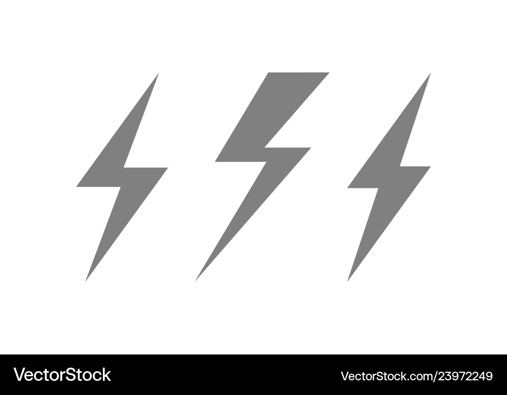 Lightning bolt set Royalty Free Vector Image - VectorStock