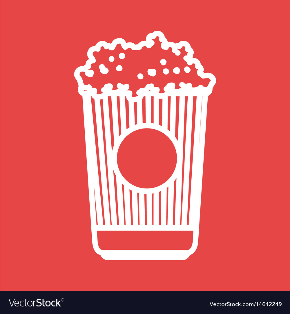 Pop corn isolated icon Royalty Free Vector Image