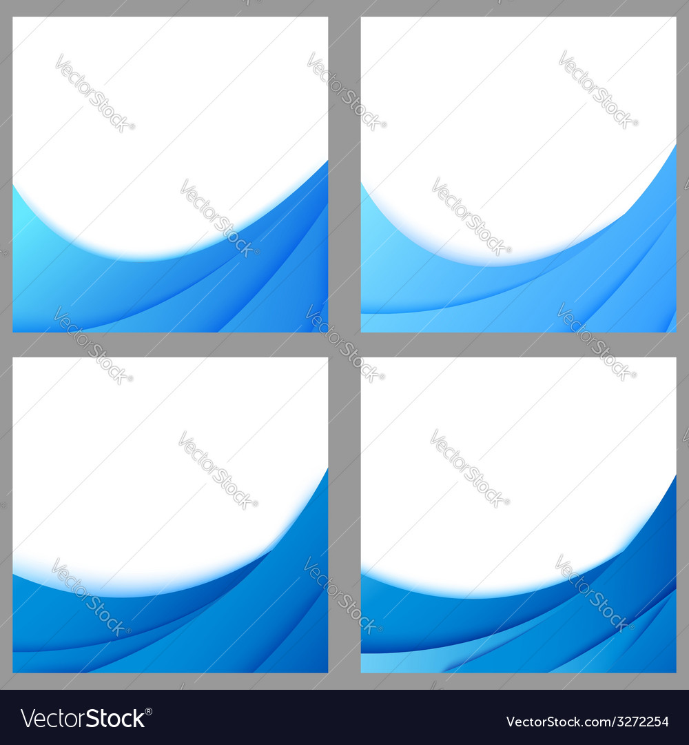 Blue business layered flyer backgrounds collection