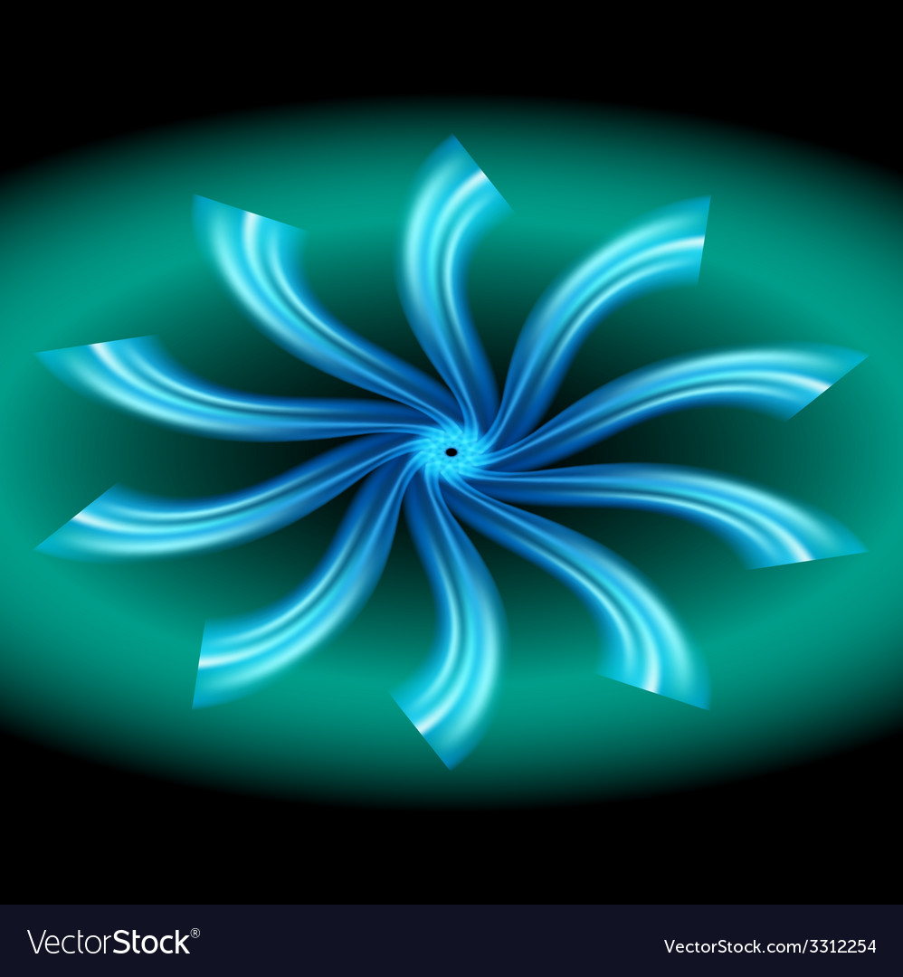 Blue wave rotate on dark green background