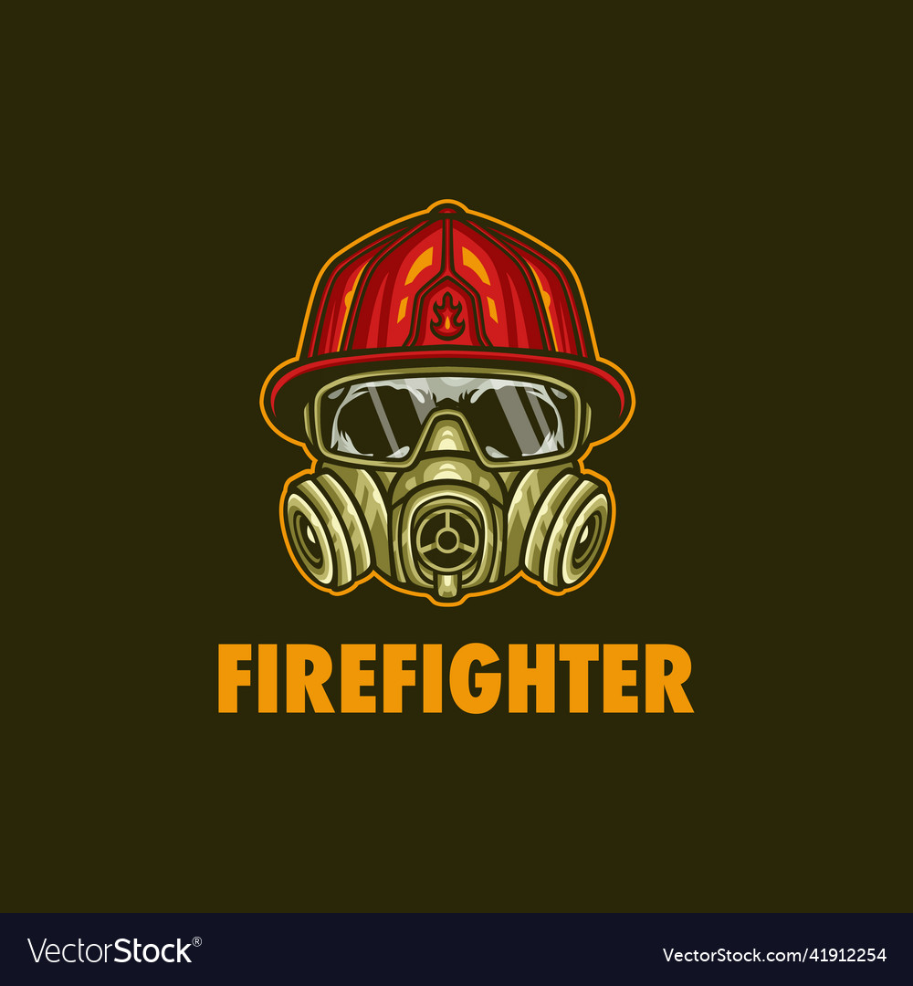 Fire fighter e sport logo concept Royalty Free Vector Image