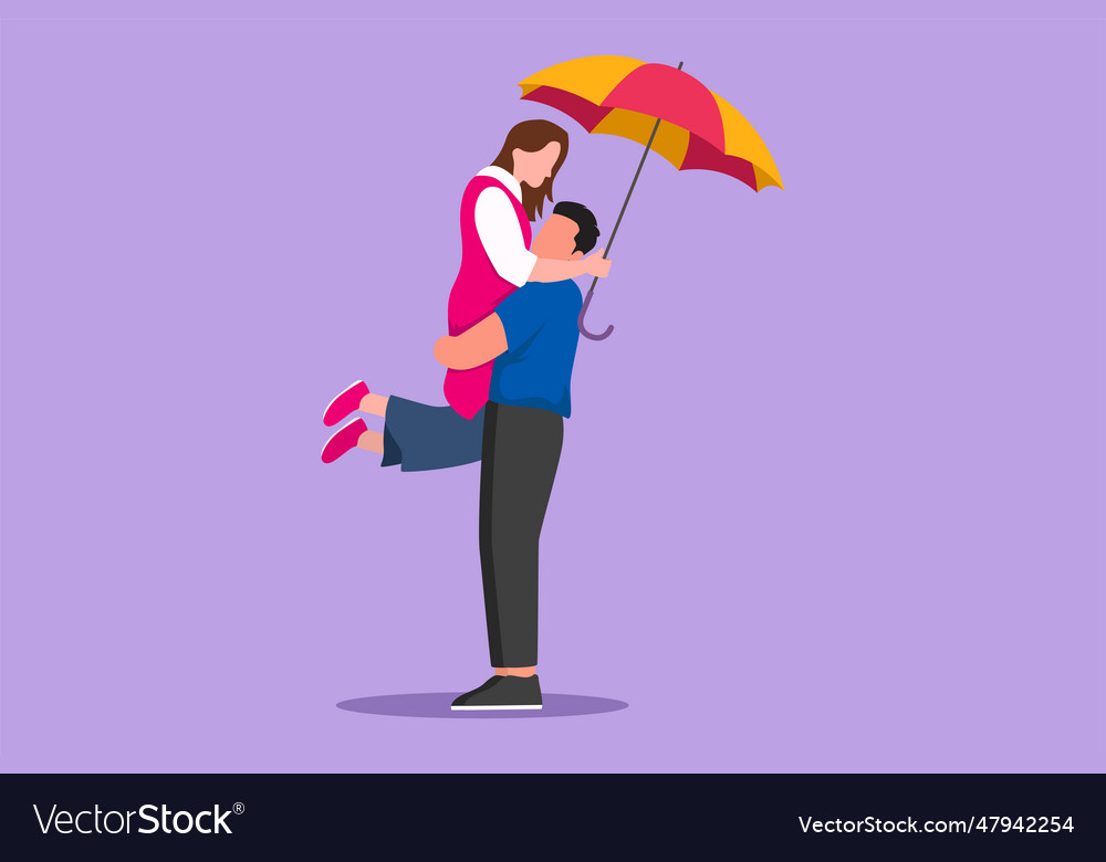 Graphic Flat Design Drawing Cheerful Couple In Vector Image Graphic Flat Design Drawing Cheerful Couple In Vector Image