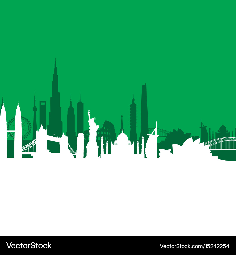 Green Cityscape Background Royalty Free Vector Image Green Cityscape Background Royalty Free Vector Image