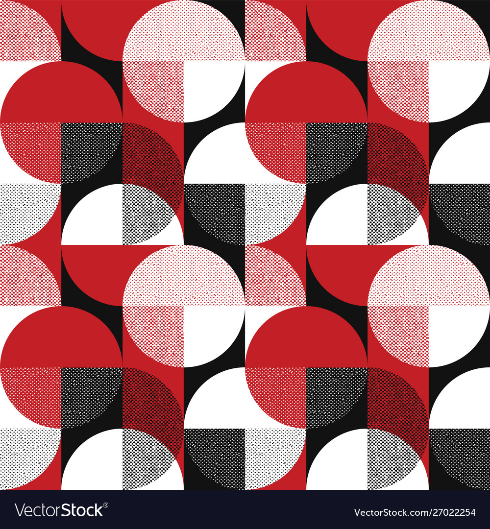 Round laconic geometry seamless pattern Royalty Free Vector