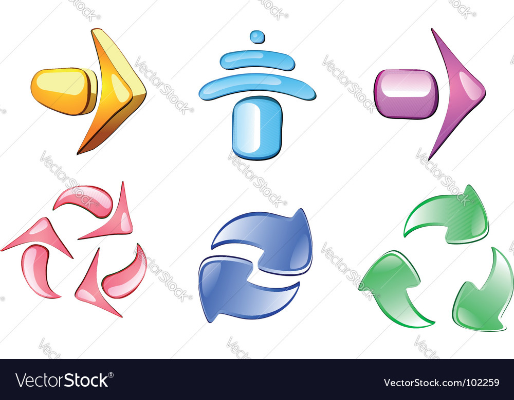 Arrow glossy icons