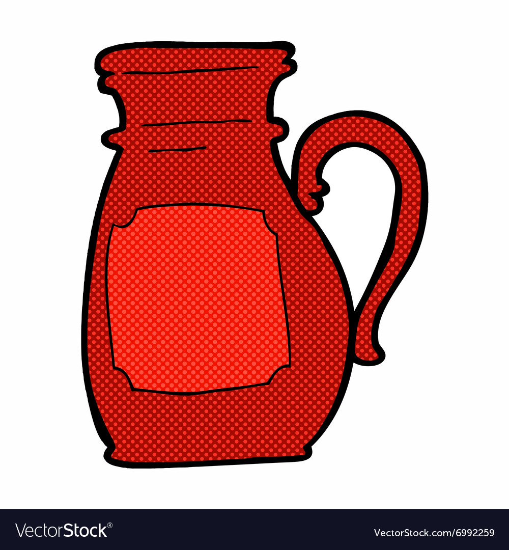 Comic cartoon jug Royalty Free Vector Image - VectorStock Comic cartoon jug Royalty Free Vector Image - VectorStock
