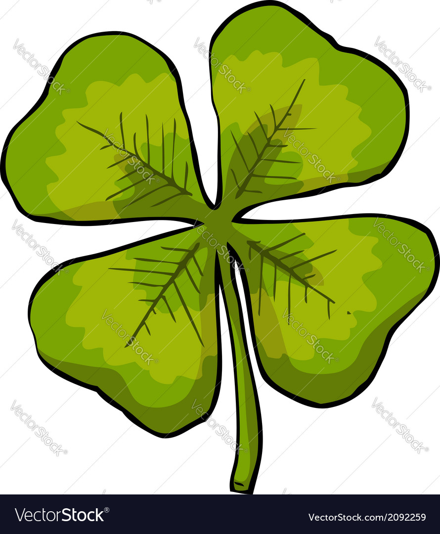 Four leaf clover Royalty Free Vector Image - VectorStock