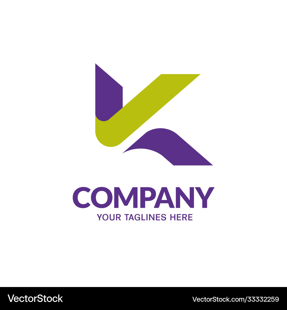 Initial letter k logo Royalty Free Vector Image