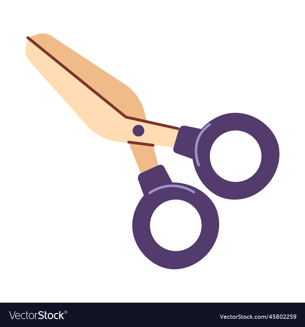 School Supplies Scissors Instrument For Cutting Vector Image