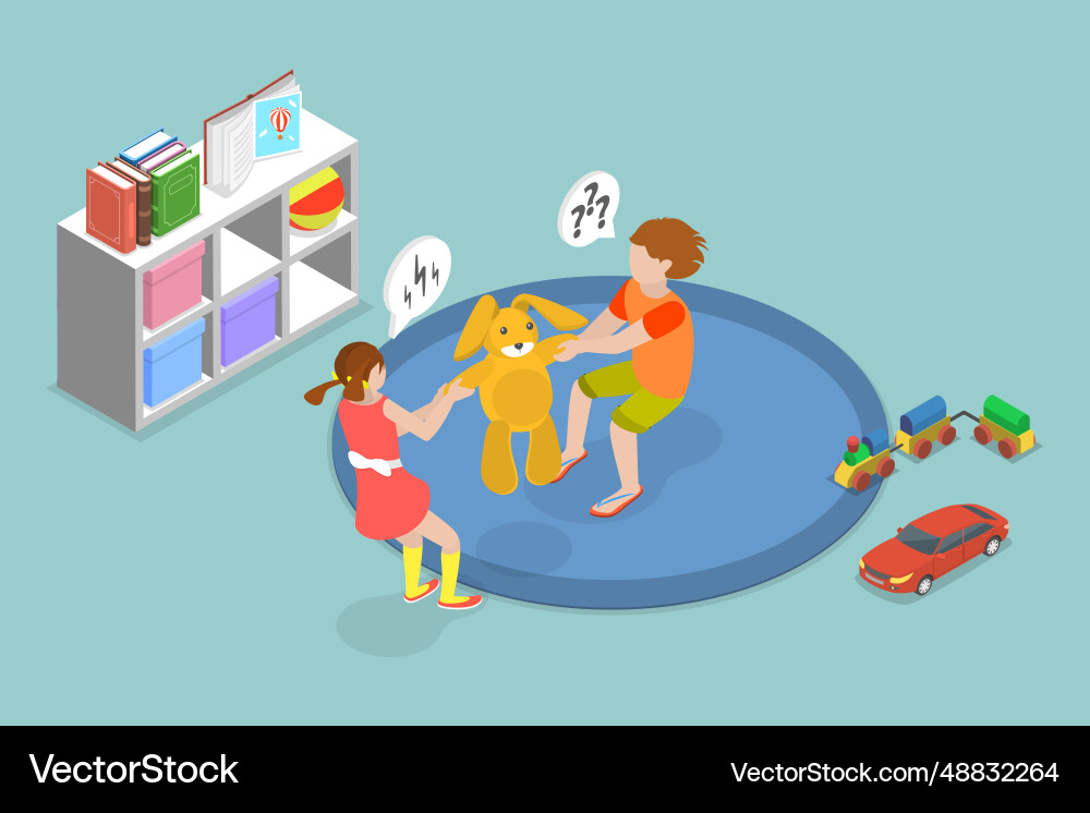 3d isometric flat conceptual Royalty Free Vector Image