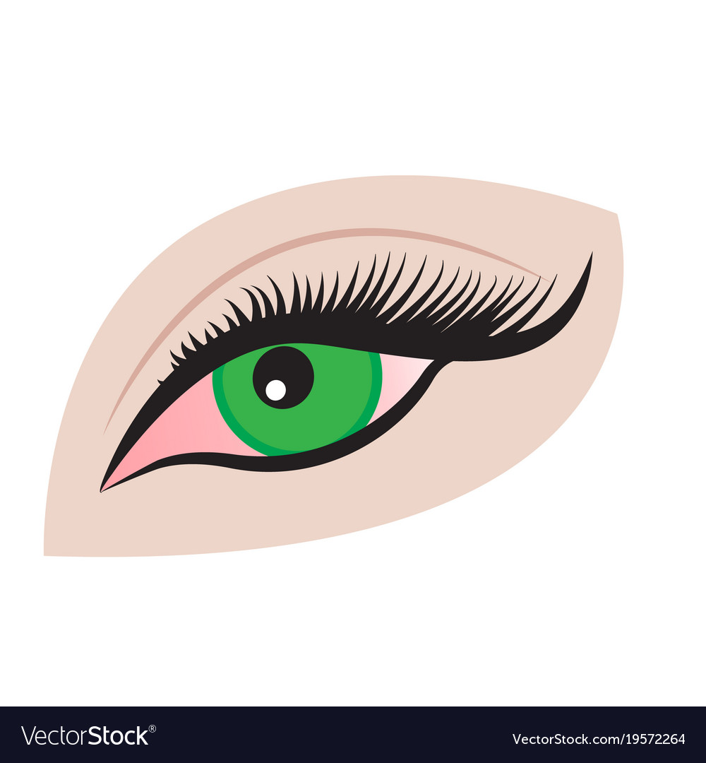 an-eye-red-because-of-tiredness-royalty-free-vector-image