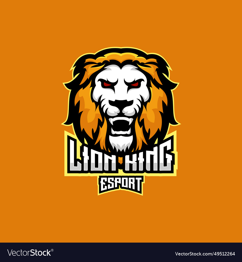 Lion king logo esport team design gaming mascot Vector Image