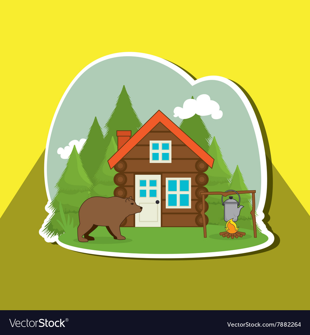 Log Cabin Design Royalty Free Vector Image Vectorstock