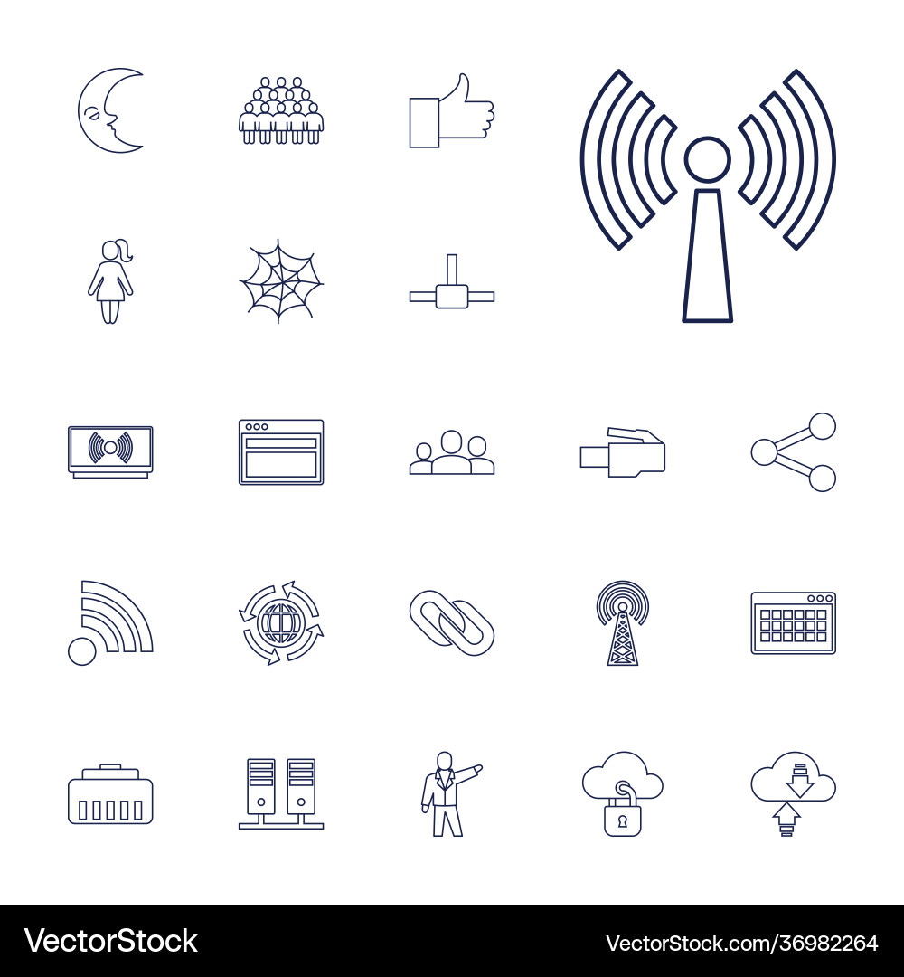 Network icons Royalty Free Vector Image - VectorStock
