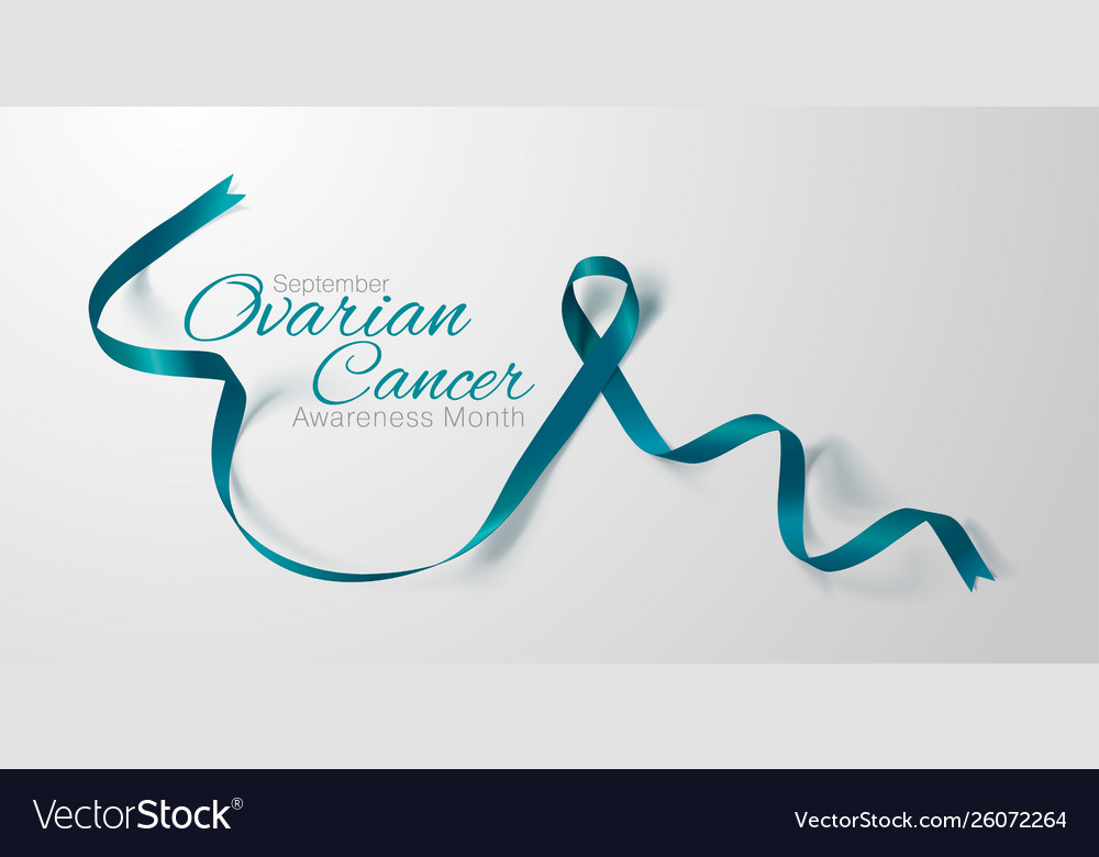 Ovarian Cancer Awareness Calligraphy Poster Vector Image