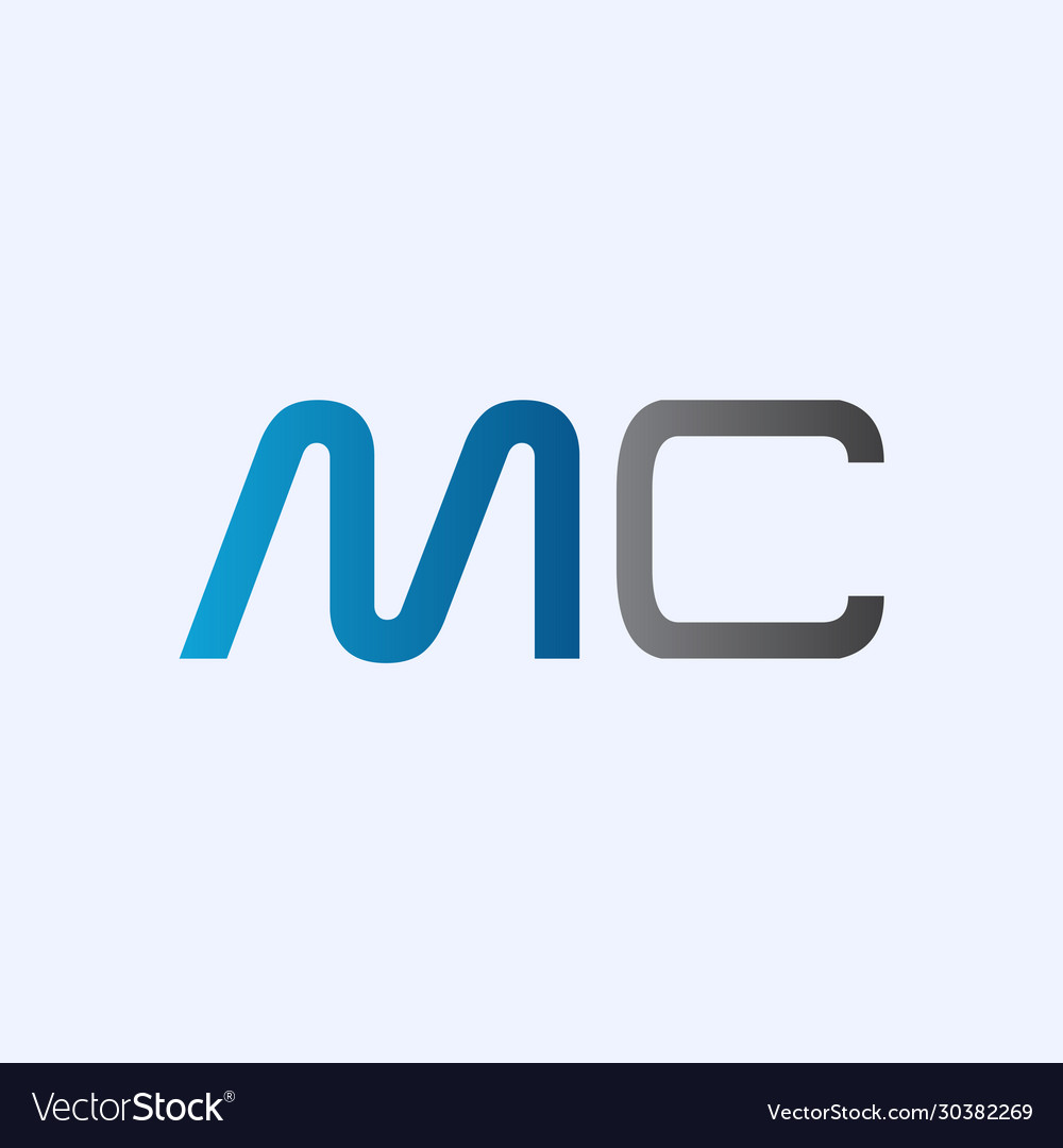 Initial mc letter logo template abstract Vector Image