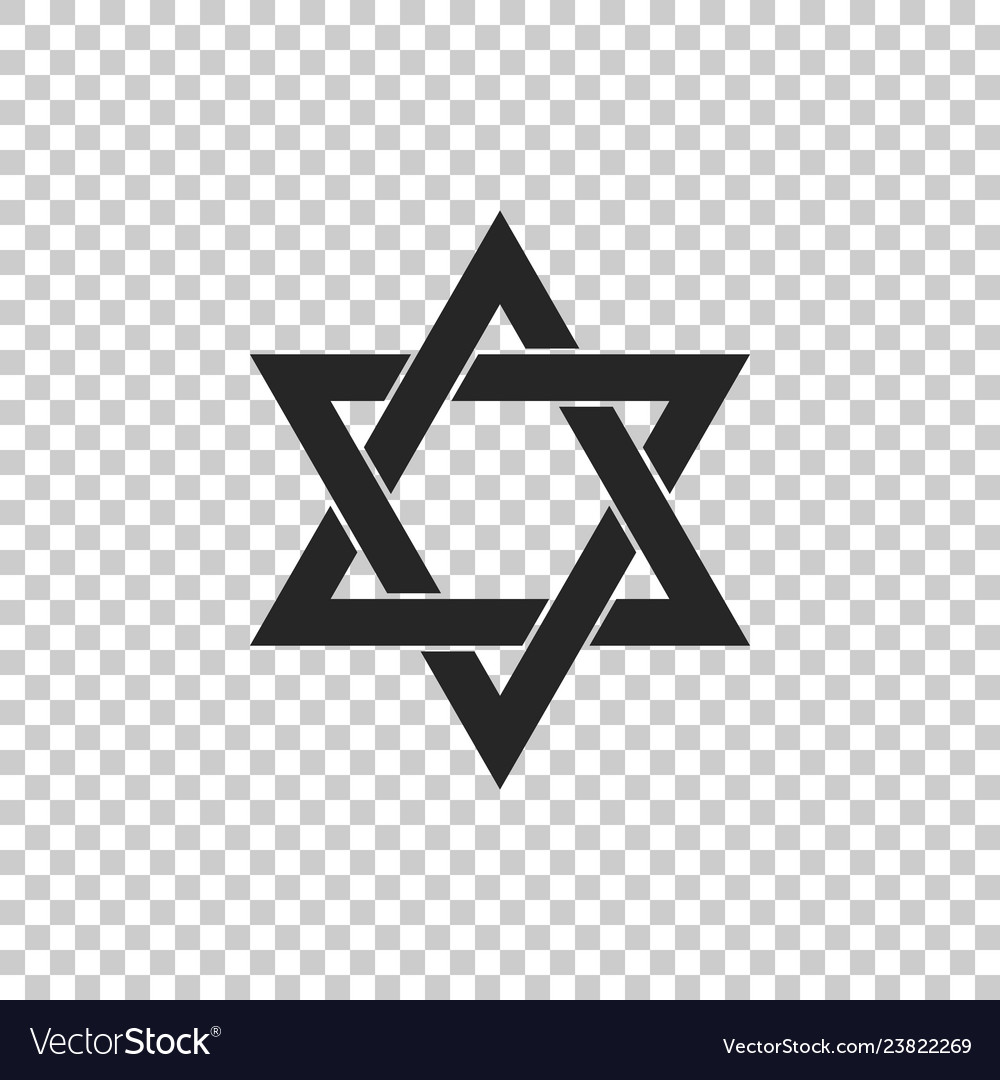 Star Of David Icon On Transparent Background