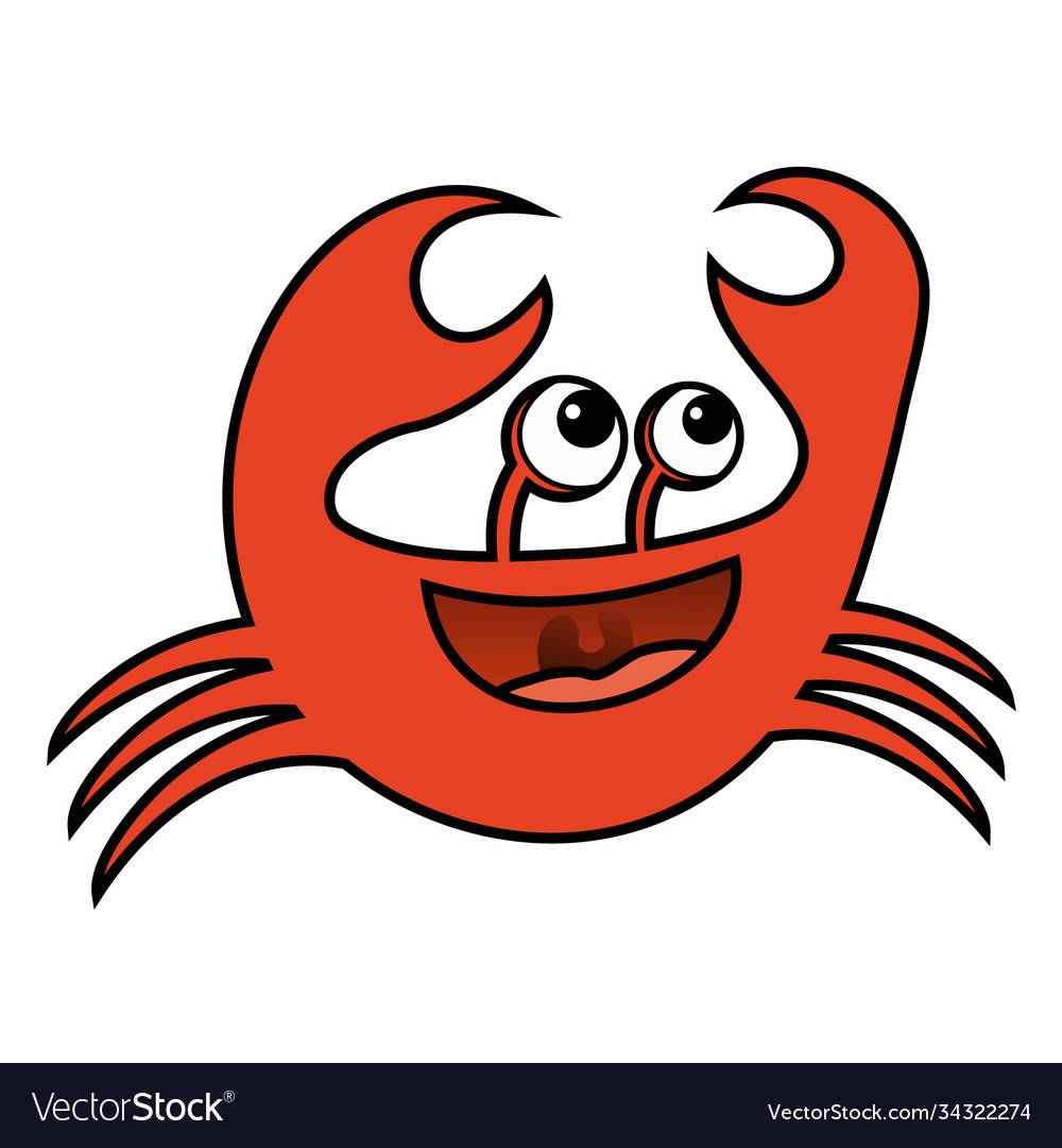 Cartoon crab Royalty Free Vector Image - VectorStock