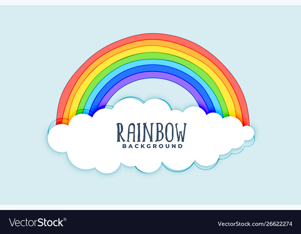 Clouds and rainbow background design Royalty Free Vector