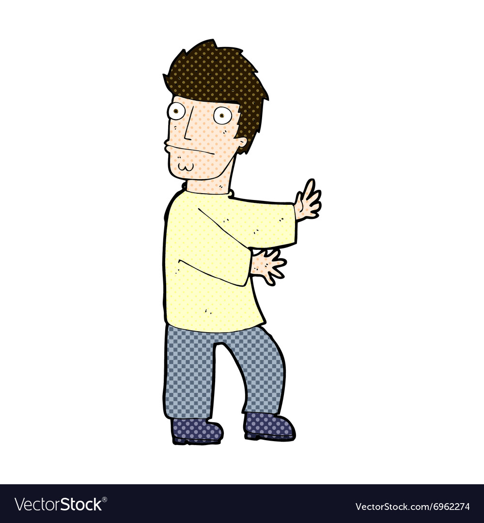 Comic Cartoon Nervous Man Royalty Free Vector Image