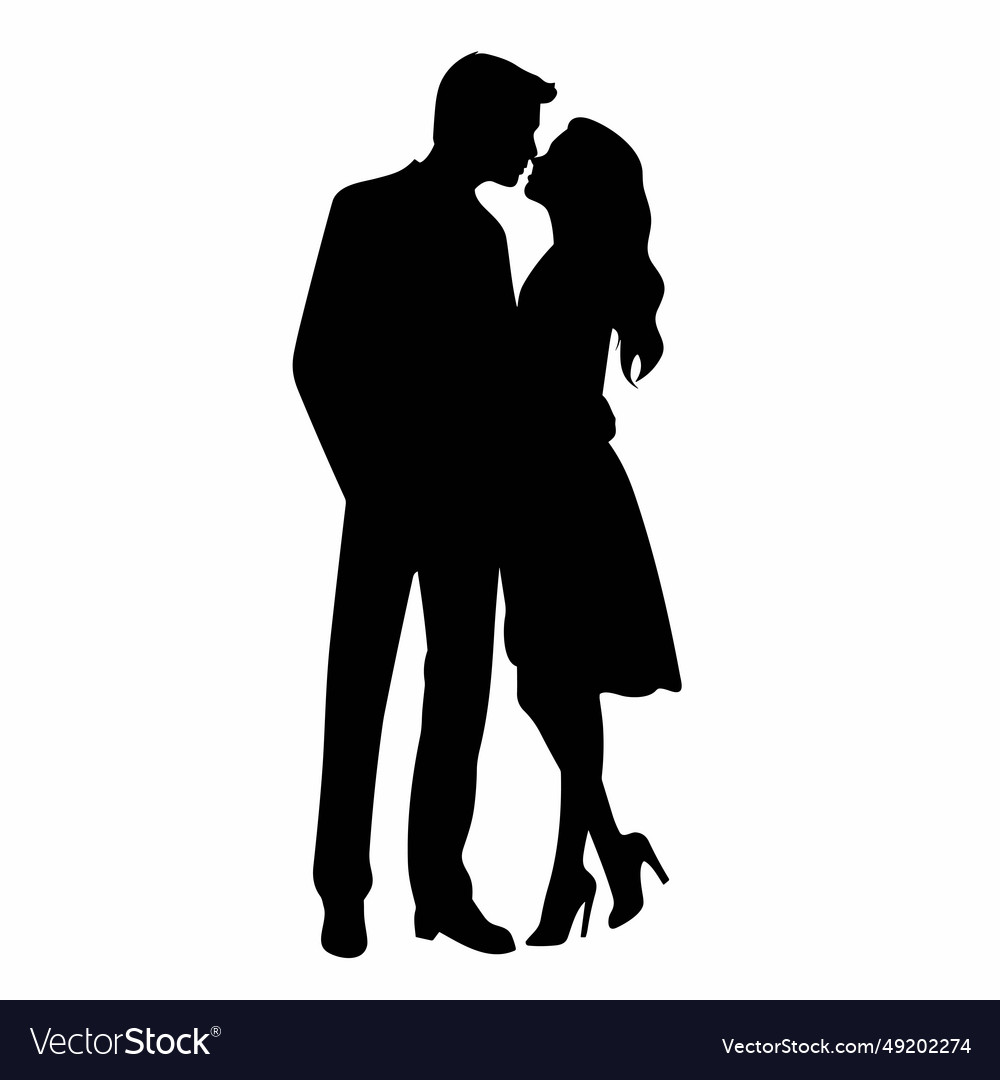 Couple black icon on white background Royalty Free Vector