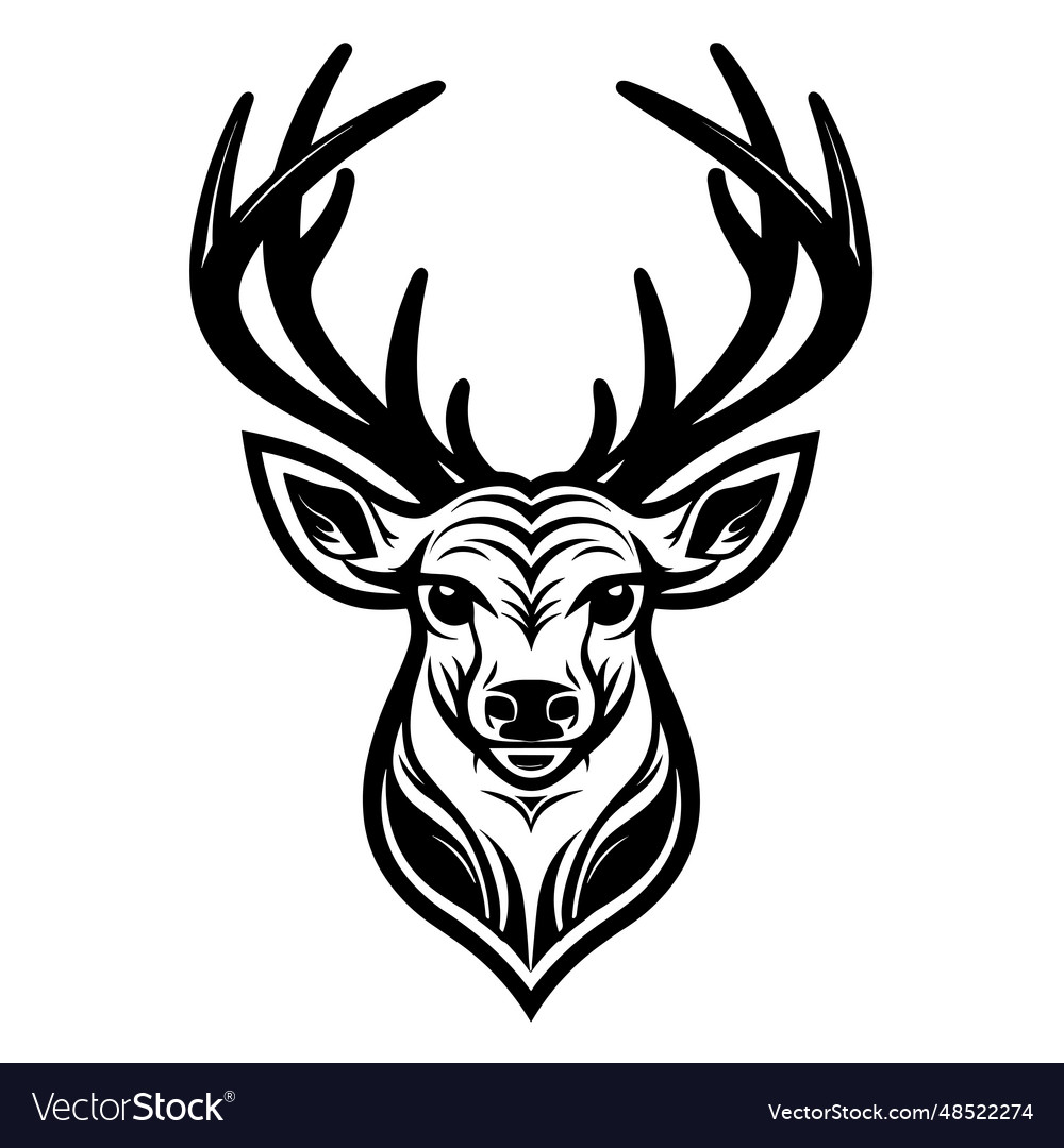 Deer silhouettes Royalty Free Vector Image - VectorStock