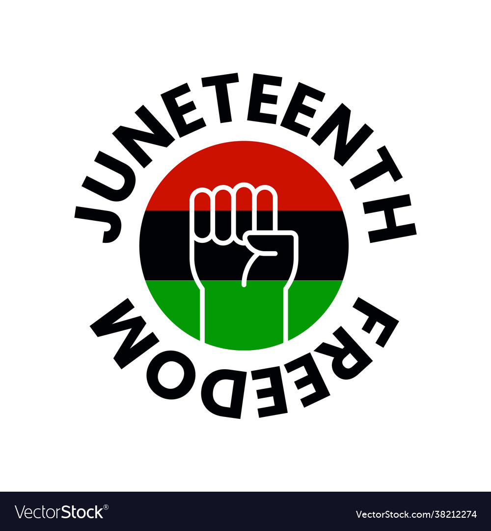 Juneteenth freedom day clenched fist in air Vector Image