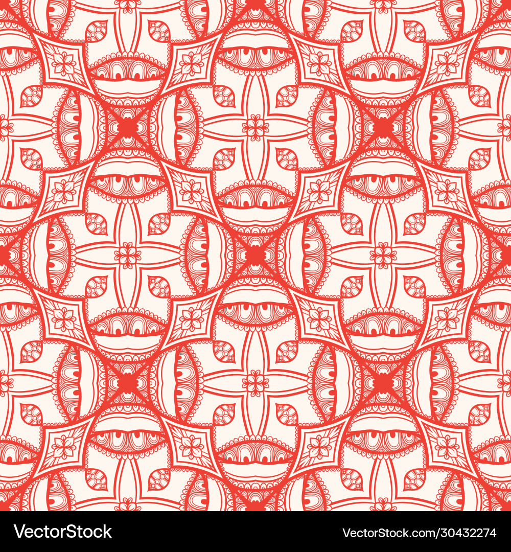 Red floral pattern Royalty Free Vector Image - VectorStock