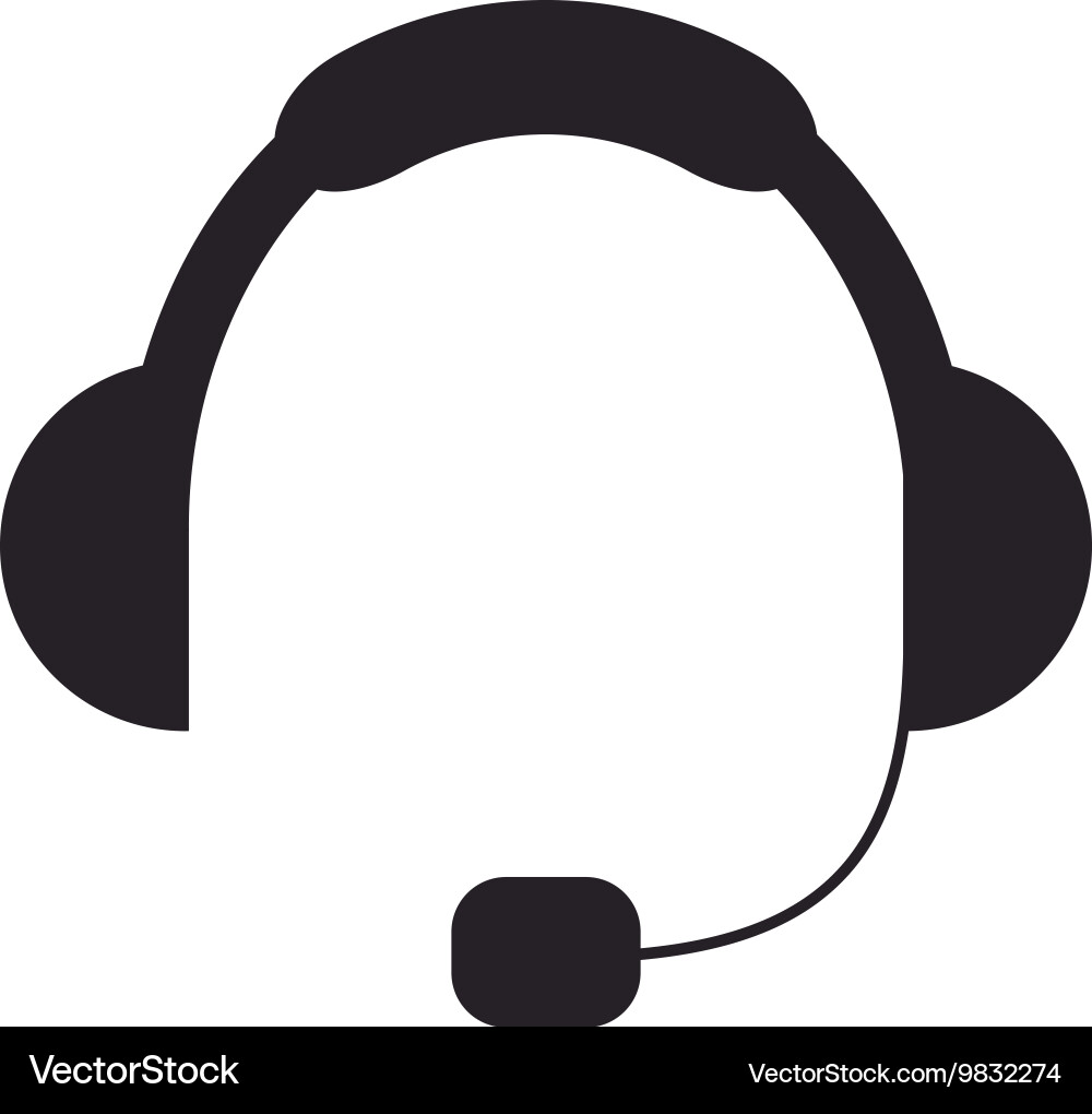 Single headset icon Royalty Free Vector Image - VectorStock