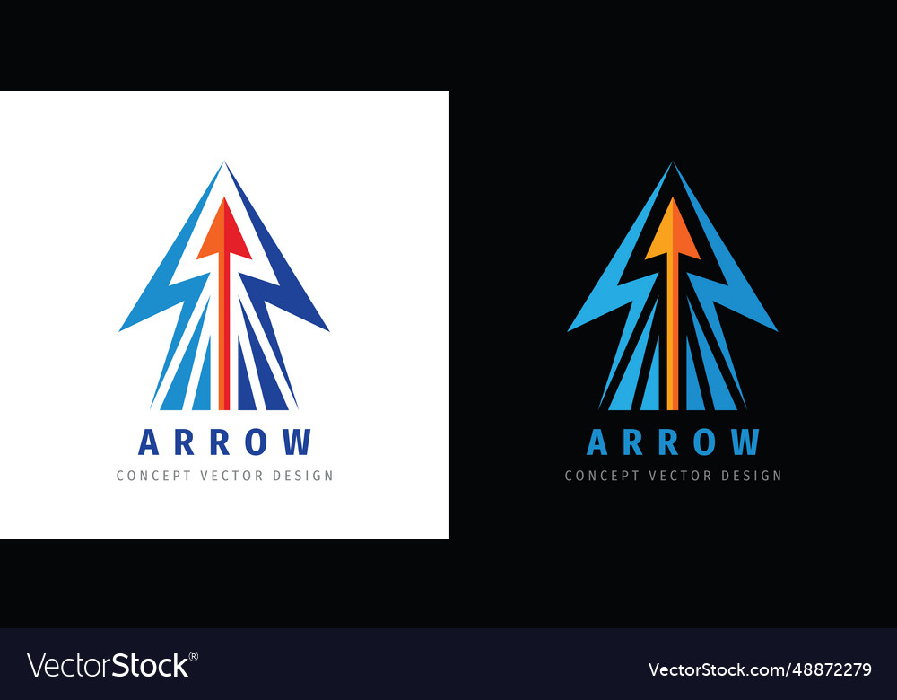 Arrow abstract logo design business strategy Vector Image