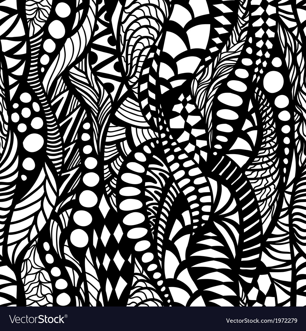 Hand-drawn seamless pattern