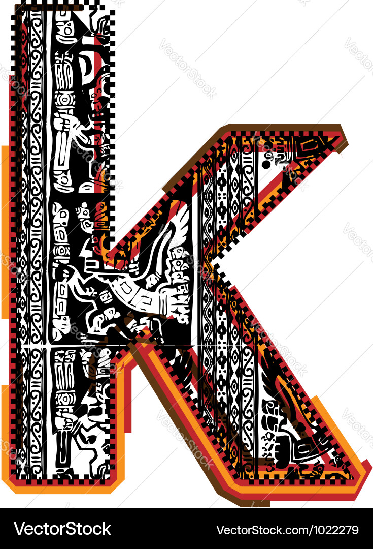 Incas font Royalty Free Vector Image - VectorStock