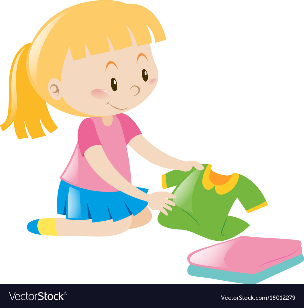 folding clothes clipart