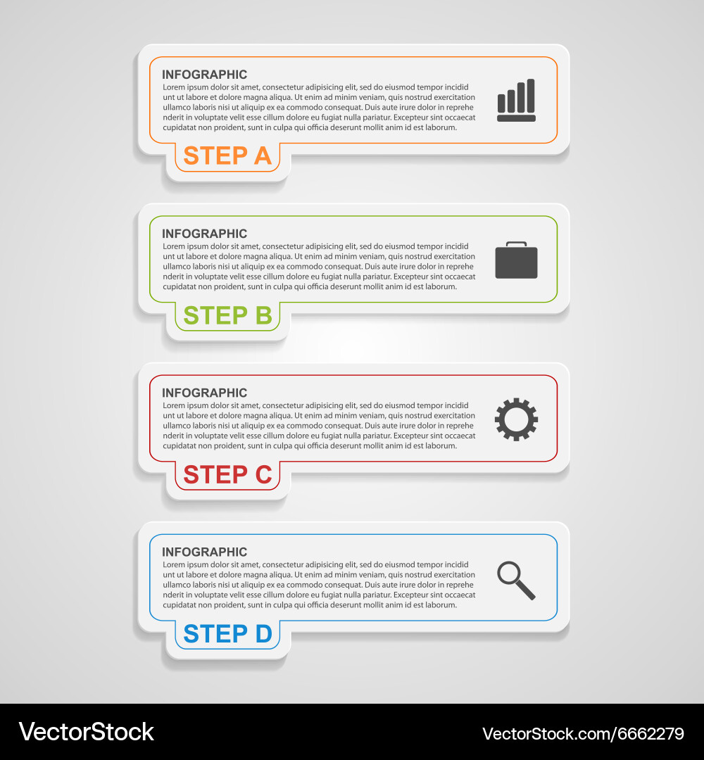 Modern Paper Infographic Options Banner Design Vector Image